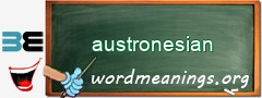 WordMeaning blackboard for austronesian